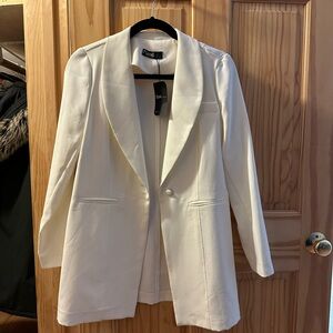 White Blazer Oversized Suit Jacket